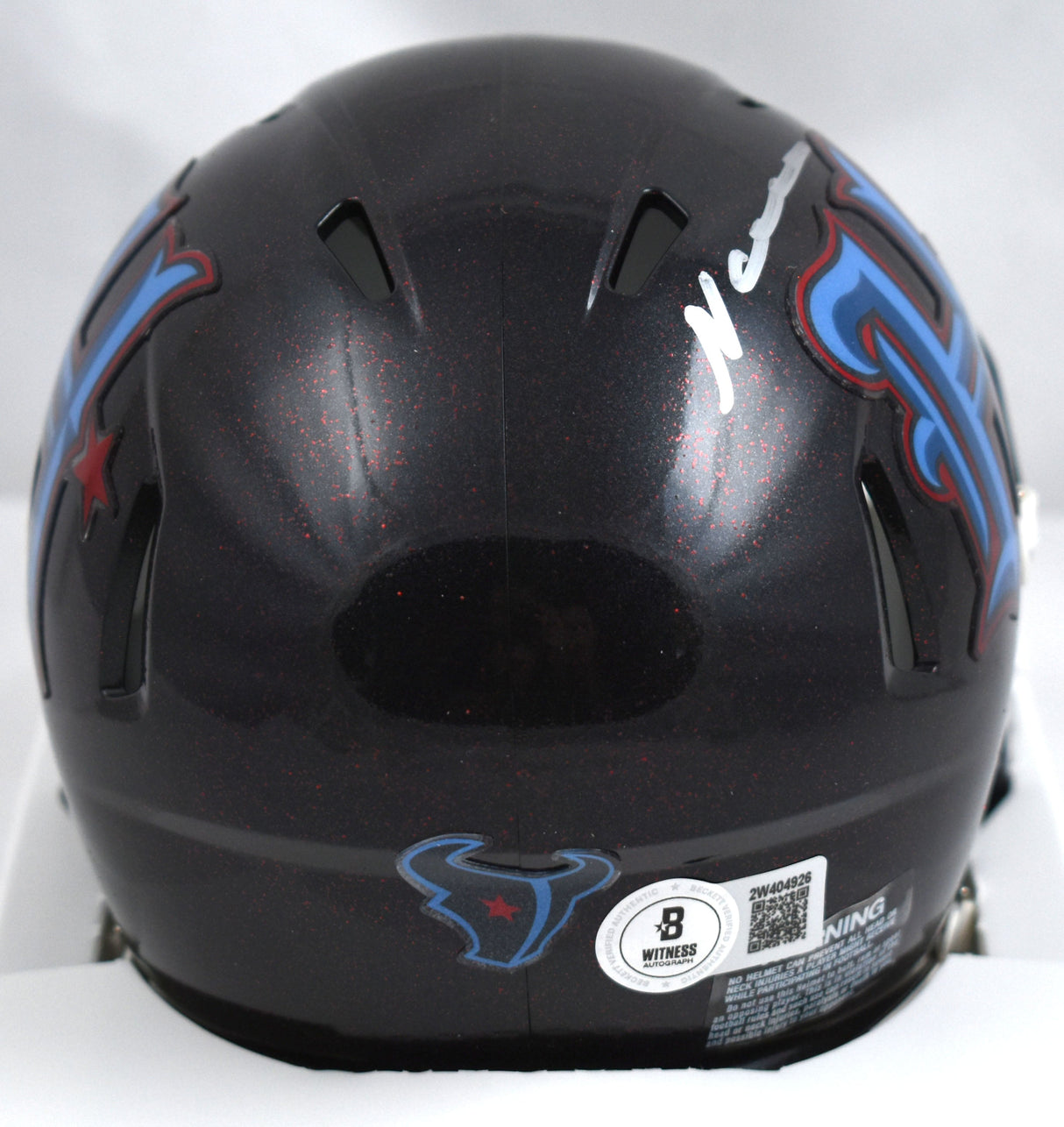 Nico Collins Signed Houston Texans ALT #2 2024 Speed Mini Helmet- Beckett W Holo