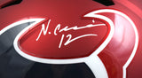 Nico Collins Signed Houston Texans F/S Blaze Speed Helmet- Beckett W Holo *White