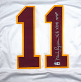 Mark Rypien Autographed White Pro Style Jersey w/SB MVP - Beckett W Hologram