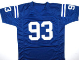Dwight Freeney Autographed Blue Pro Style Jersey w/ HOF - Prova *Black