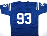 Dwight Freeney Autographed Blue Pro Style Jersey w/ HOF - Prova *Black