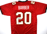 Ronde Barber Autographed Red Pro Style Jersey w/ HOF - Beckett W Hologram *Black