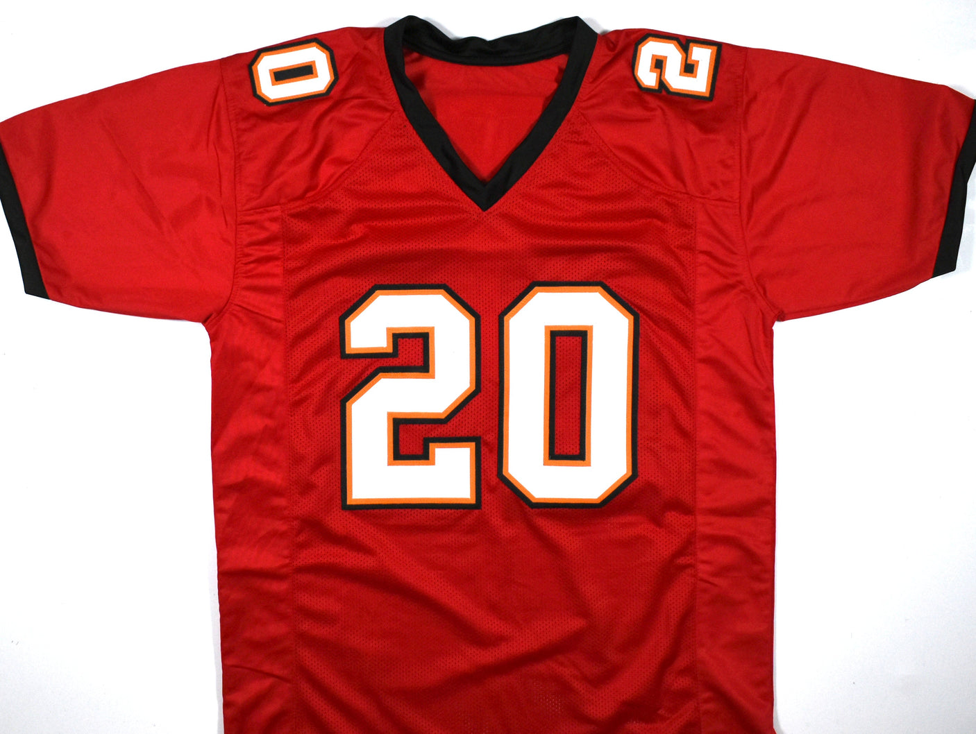 Ronde Barber Autographed Red Pro Style Jersey w/ HOF - Beckett W Hologram *Black