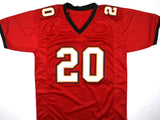 Ronde Barber Autographed Red Pro Style Jersey w/ HOF - Beckett W Hologram *Black