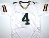 Brett Favre Autographed White Pro Style Jersey - Beckett W Hologram *Silver