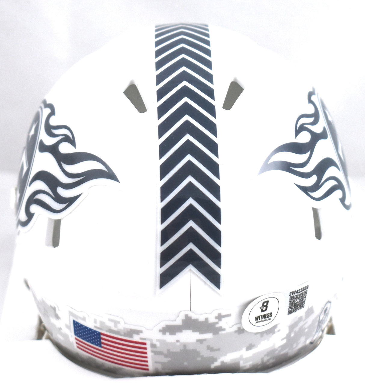 Warren Moon Autographed Titans Salute Speed Mini Helmet w/HOF- Beckett W Holo