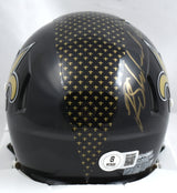 Rashid Shaheed Signed New Orleans Saints ALT 22 Speed Mini Helmet-Beckett W Holo