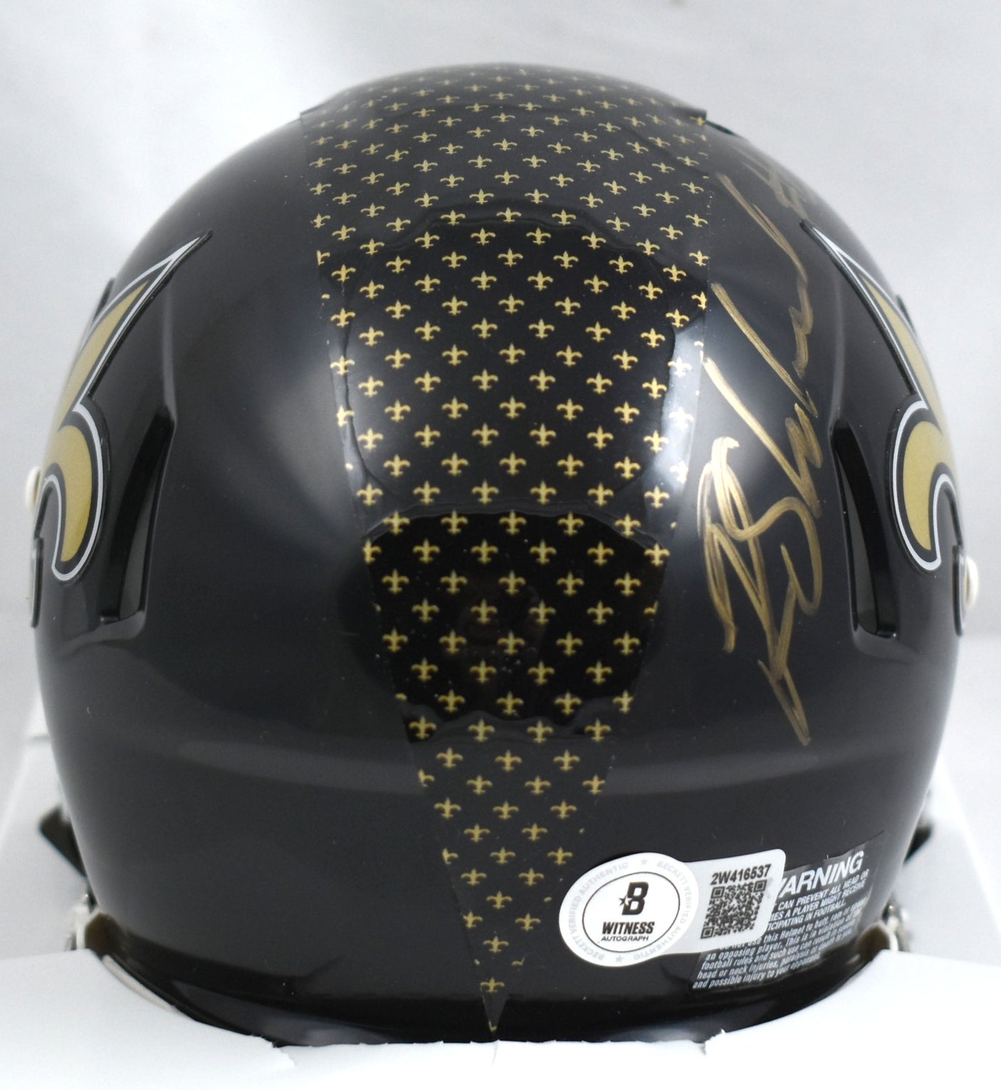 Rashid Shaheed Signed New Orleans Saints ALT 22 Speed Mini Helmet-Beckett W Holo