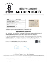 Marilyn Monroe Authentic Signed & Framed 1961 3x8.5 MMP Check BAS #AE64741