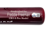 Freddie Freeman Autographed Red & Blue Marucci Bat Atlanta Braves "2020 NL MVP" Beckett BAS QR Stock #202044