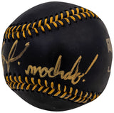 Fernando Tatis Jr. Autographed Official Black MLB Baseball San Diego Padres In Gold "Machalo!" JSA Stock #202010