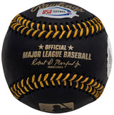 Fernando Tatis Jr. Autographed Official Black MLB Baseball San Diego Padres In Gold "Machalo!" JSA Stock #202010