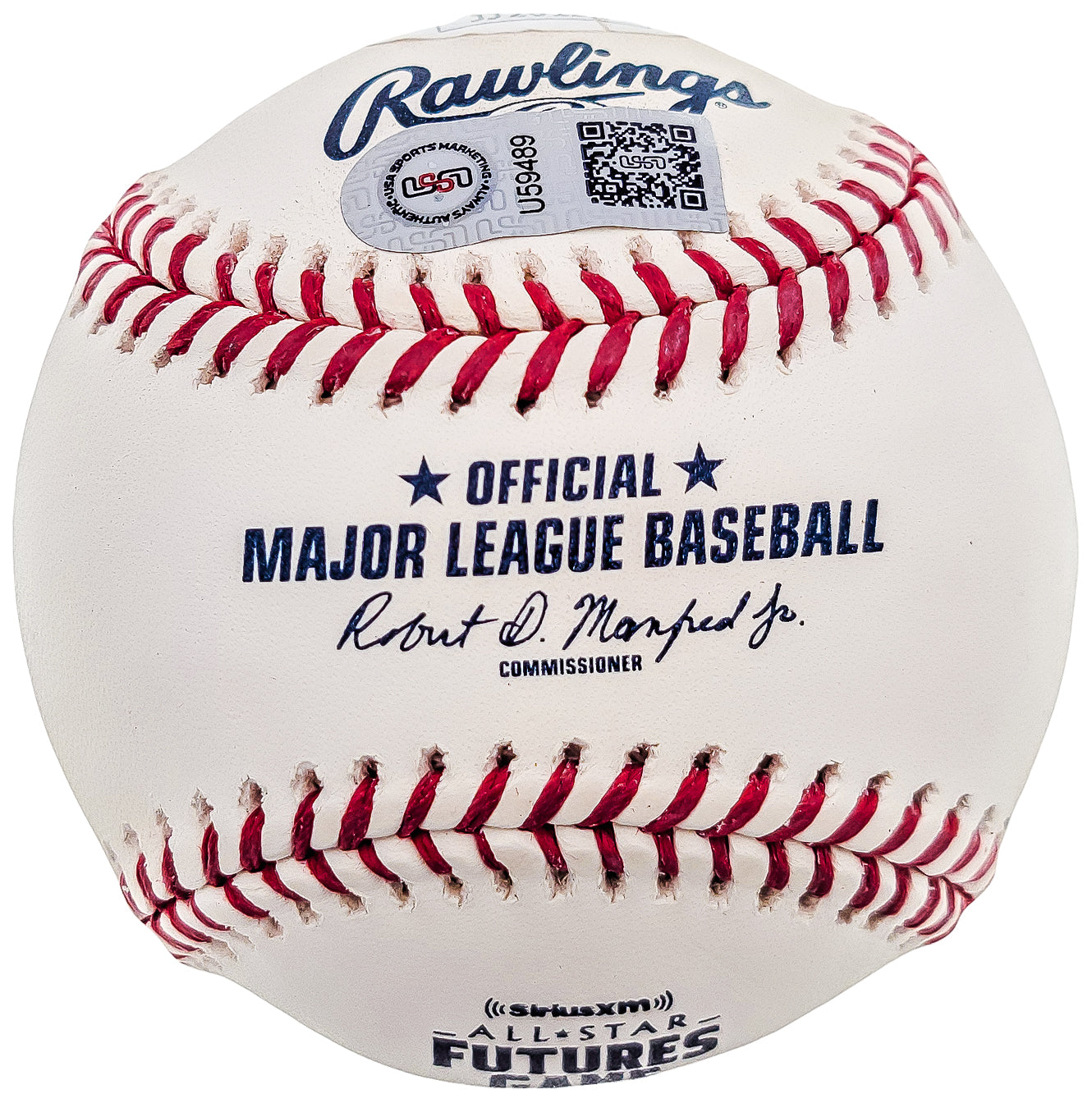 Fernando Tatis Jr. Autographed Official MLB 2018 All Star Futures Logo Game Baseball San Diego Padres "Viva RD" JSA Stock #202017