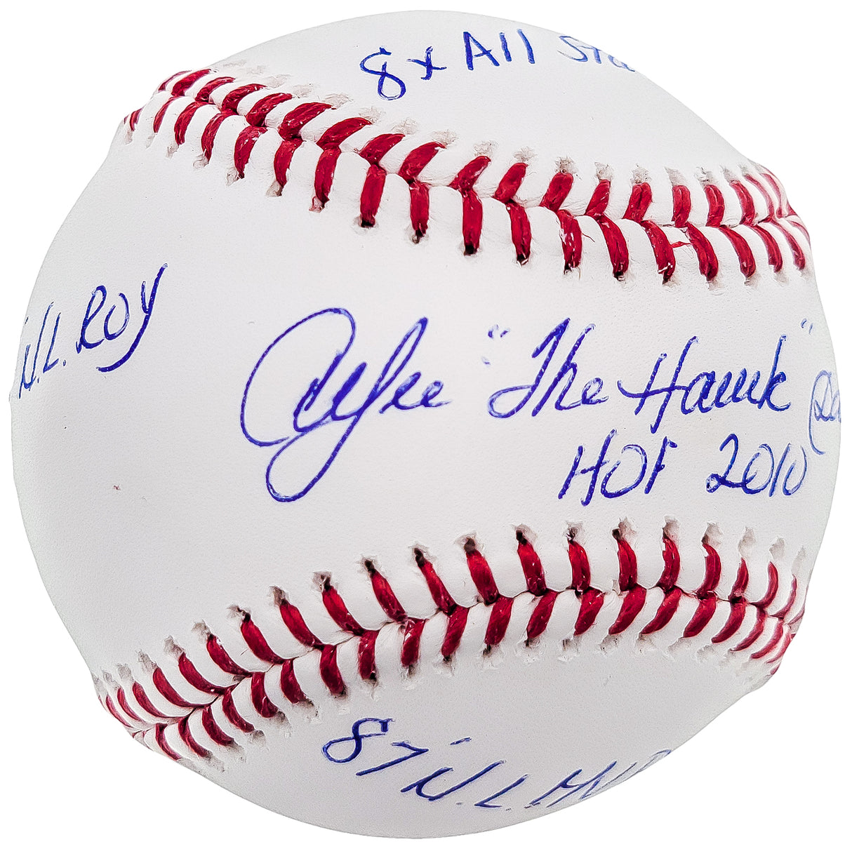 Andre Dawson Autographed Official MLB Baseball Montreal Expos Statball With 6 Stats Beckett BAS QR Stock #202048