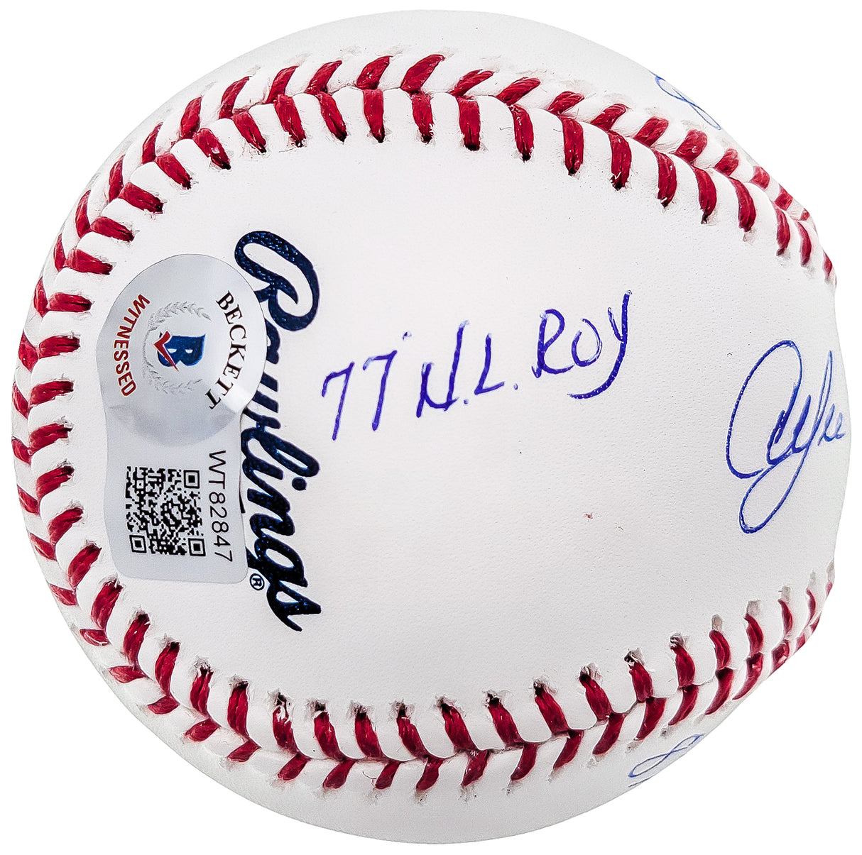 Andre Dawson Autographed Official MLB Baseball Montreal Expos Statball With 6 Stats Beckett BAS QR Stock #202048