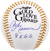 Andre Dawson Autographed Official MLB Gold Glove Logo Baseball Montreal Expos "8x GG" Beckett BAS QR Stock #202053