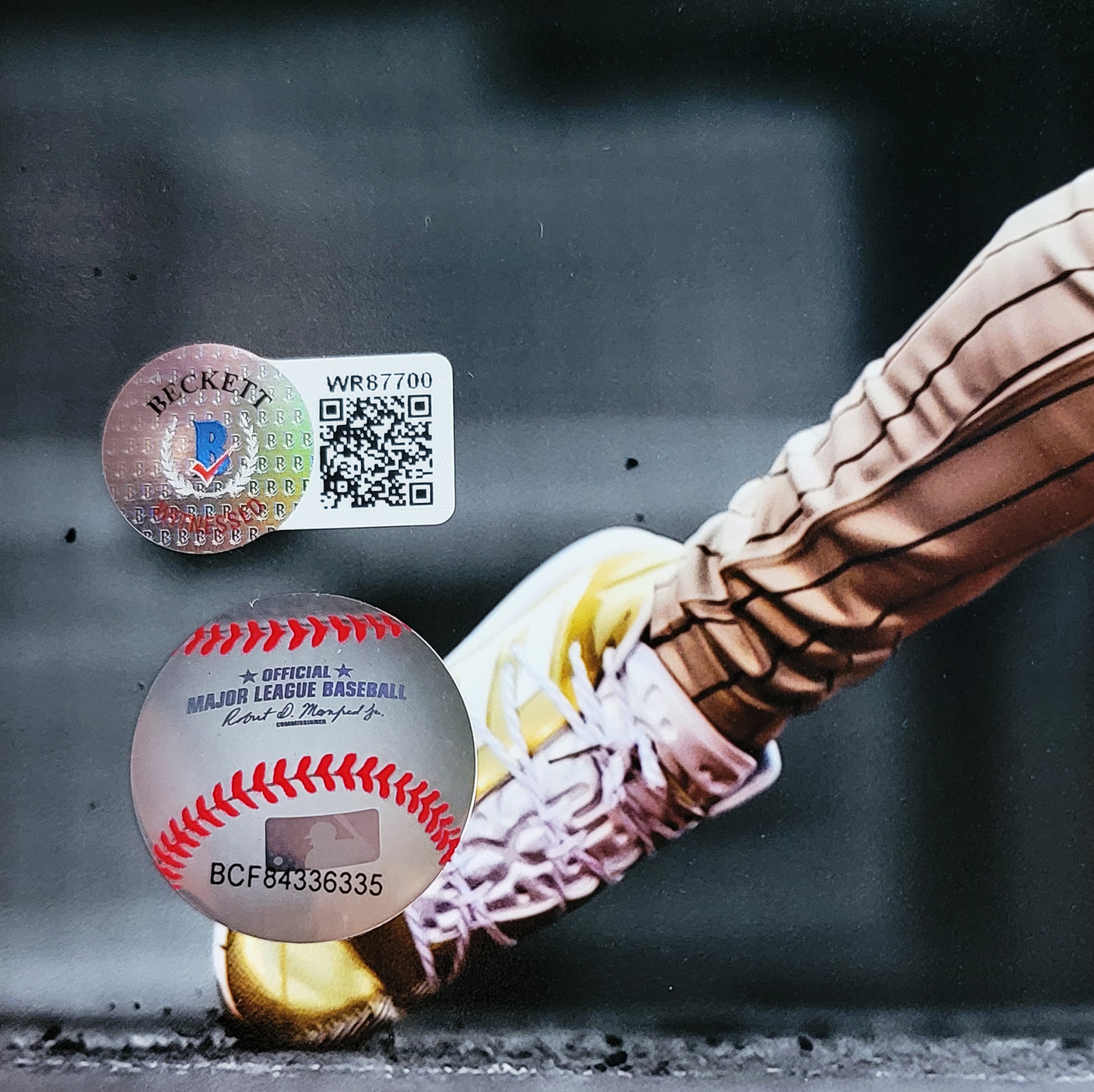 Fernando Tatis Jr. Autographed 11x14 Photo San Diego Padres Spotlight In Yellow Beckett BAS QR Stock #202109