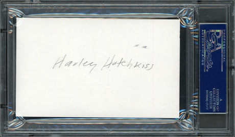 Harley Hotchkiss Autographed 3x5 Index Card Calgary Flames Owner PSA/DNA #83721474