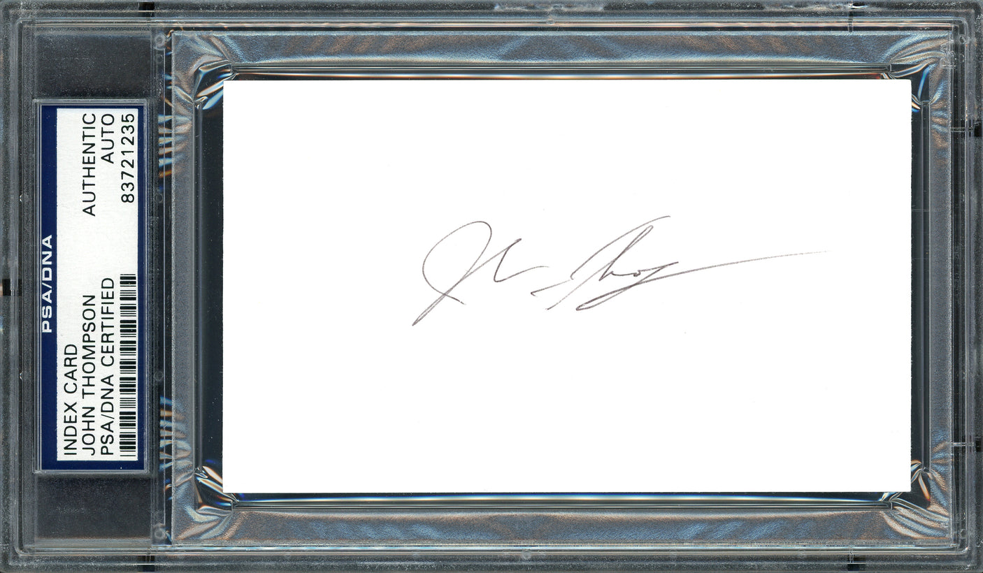 John Thompson Autographed 3x5 Index Card Georgetown University Coach PSA/DNA #83721235