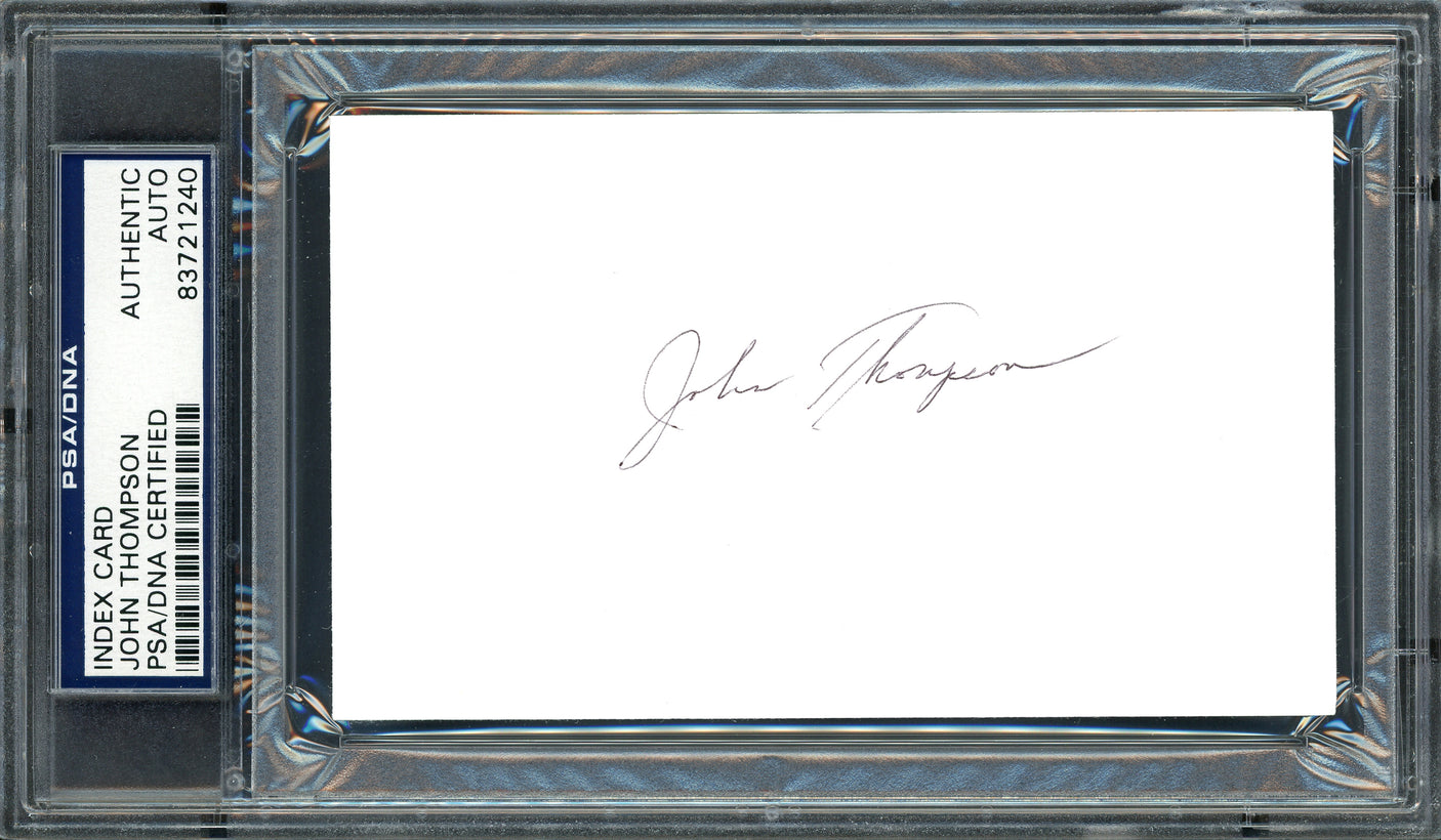 John Thompson Autographed 3x5 Index Card Georgetown University Coach PSA/DNA #83721240