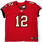 Tampa Bay Buccaneers Tom Brady Autographed Red Nike Vapor Elite Jersey Size 52 Fanatics Holo #B062630