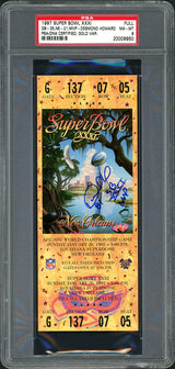 Desmond Howard Autographed 1997 Super Bowl Ticket Gold Variation Green Bay Packers PSA 8 "SB XXXI MVP" PSA/DNA #20009950