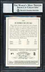 Ichiro Suzuki Autographed 2003 Topps 205 Card #240 Seattle Mariners Auto Grade 10 Beckett BAS #12669505