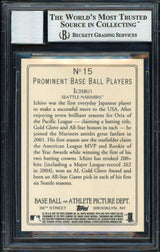 Ichiro Suzuki Autographed 2007 Topps Turkey Red Card #15 Seattle Mariners Auto Grade 10 Beckett BAS Stock #189846