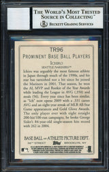 Ichiro Suzuki Autographed 2009 Topps Turkey Red Card #TR96 Seattle Mariners Auto Grade 10 Beckett BAS Stock #189862