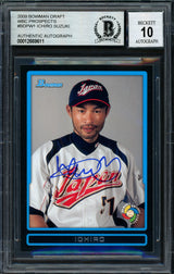Ichiro Suzuki Autographed 2009 Bowman Draft Card #BDPW1 Japan Auto Grade 10 Beckett BAS Stock #189864