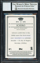 Ichiro Suzuki Autographed 2010 Topps 206 Card #52 Seattle Mariners Auto Grade 10 Beckett BAS Stock #189886