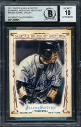 Ichiro Suzuki Autographed 2011 Topps Allen & Ginter Highlight Sketches Card #BHS-25 Seattle Mariners Auto Grade 10 Beckett BAS #12669847