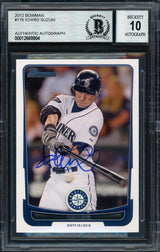 Ichiro Suzuki Autographed 2012 Bowman Card #176 Seattle Mariners Auto Grade 10 Beckett BAS #12669904