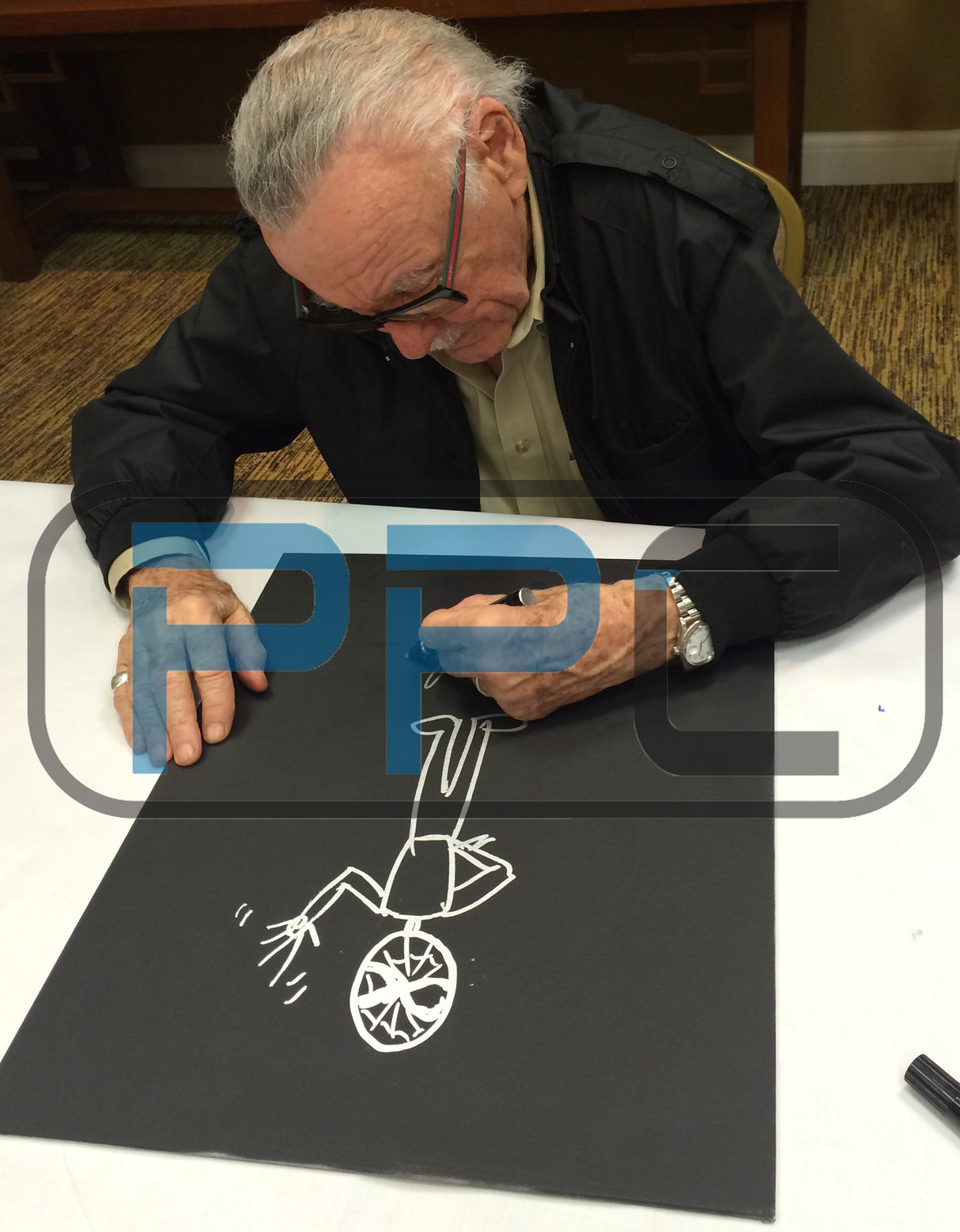 Stan Lee Authentic Signed 16x20 Canvas w/ Spider-man Sketch PSA/DNA #W00380