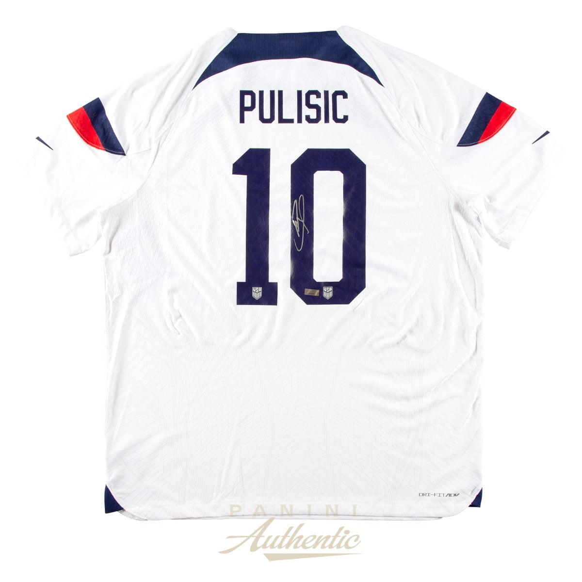 Christian Pulisic Autographed White 2022 US National Team Home Authentic Jersey Jersey Panini