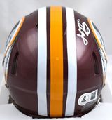 John Riggins Autographed Washington Speed Mini Helmet- Beckett W Hologram *White