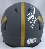 Joe Theismann Signed Washington Slate Speed Mini Helmet w/ MVP - Beckett W Holo