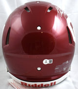 Adrian Peterson Signed Oklahoma F/S Speed Authentic Helmet-Beckett W Holo *White