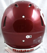 Adrian Peterson Signed Oklahoma F/S Speed Authentic Helmet-Beckett W Holo *White