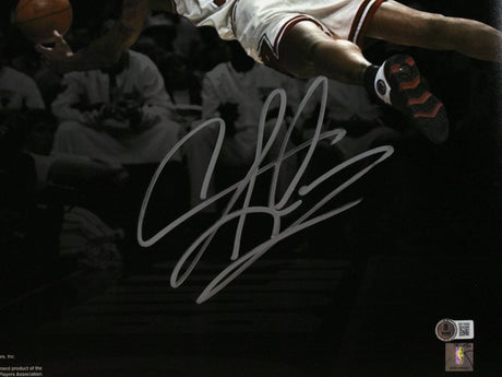 Dennis Rodman Autographed Bulls 16x20 Spotlight Photo - Beckett W Holo *Silver