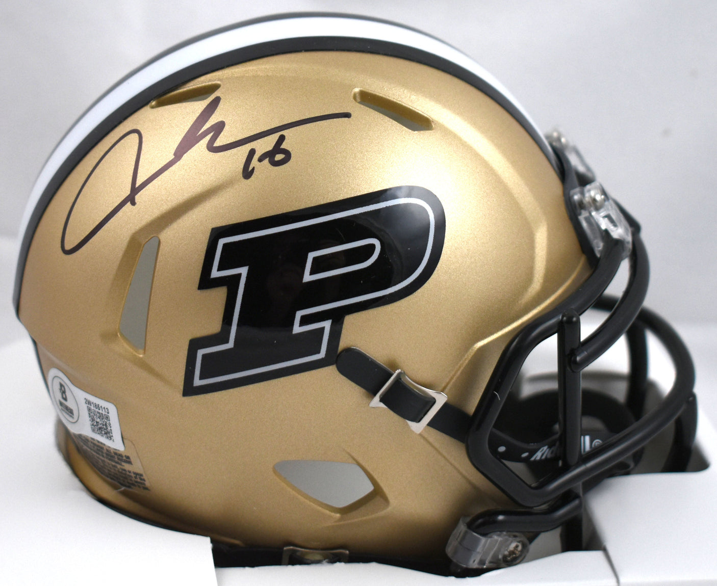 Aidan O'Connell Autographed Purdue Speed Mini Helmet - Beckett W Hologram *Black