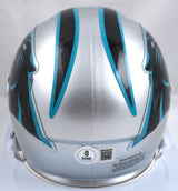Luke Kuechly Autographed Carolina Panthers Speed Mini Helmet- Beckett W Hologram