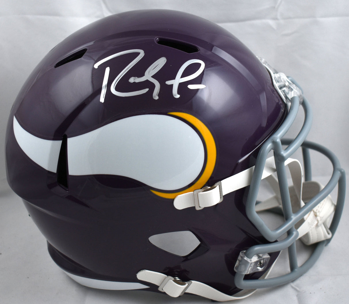 Randy Moss Autographed Vikings F/S 61-79 Speed Helmet-Beckett W Hologram *Silver