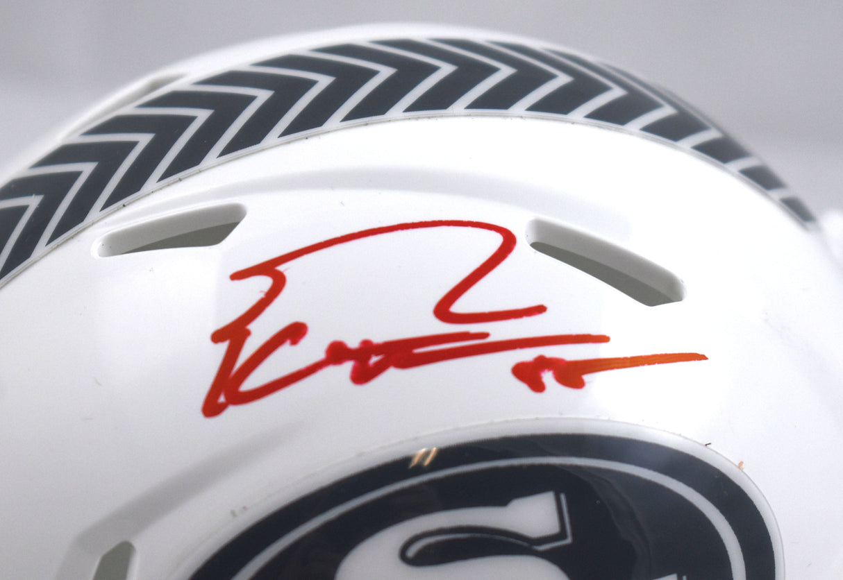 George Kittle Signed 49ers Salute 2024 Speed Mini Helmet - Beckett W Holo *Red