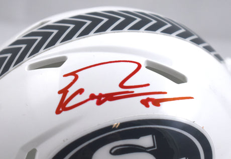 George Kittle Signed 49ers Salute 2024 Speed Mini Helmet - Beckett W Holo *Red