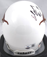 Earl Campbell Autographed Texas Schutt Mini Helmet w/ HT 77- Beckett W Hologram