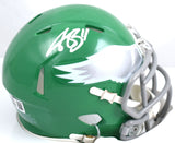 A.J. Brown Autographed Eagles Alternate 23 Speed Mini Helmet - Beckett W Holo
