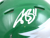 A.J. Brown Autographed Eagles Alternate 23 Speed Mini Helmet - Beckett W Holo
