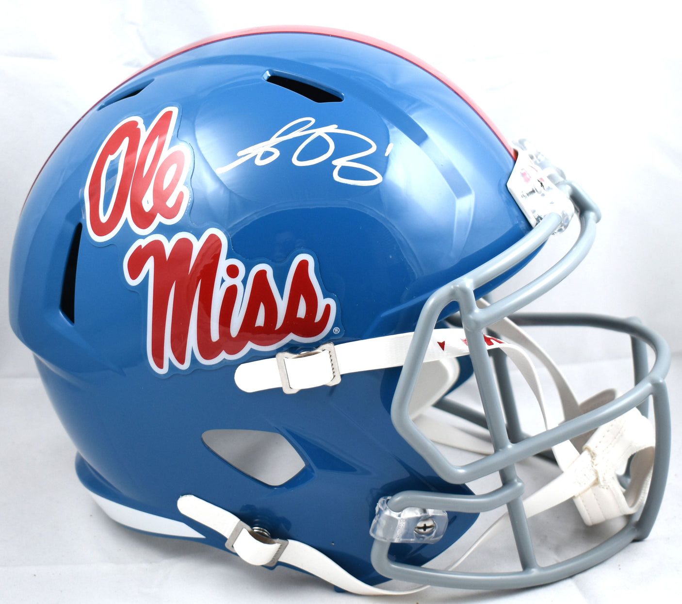 A.J. Brown Autographed Ole Miss Rebels F/S Speed Helmet- Beckett W Hologram