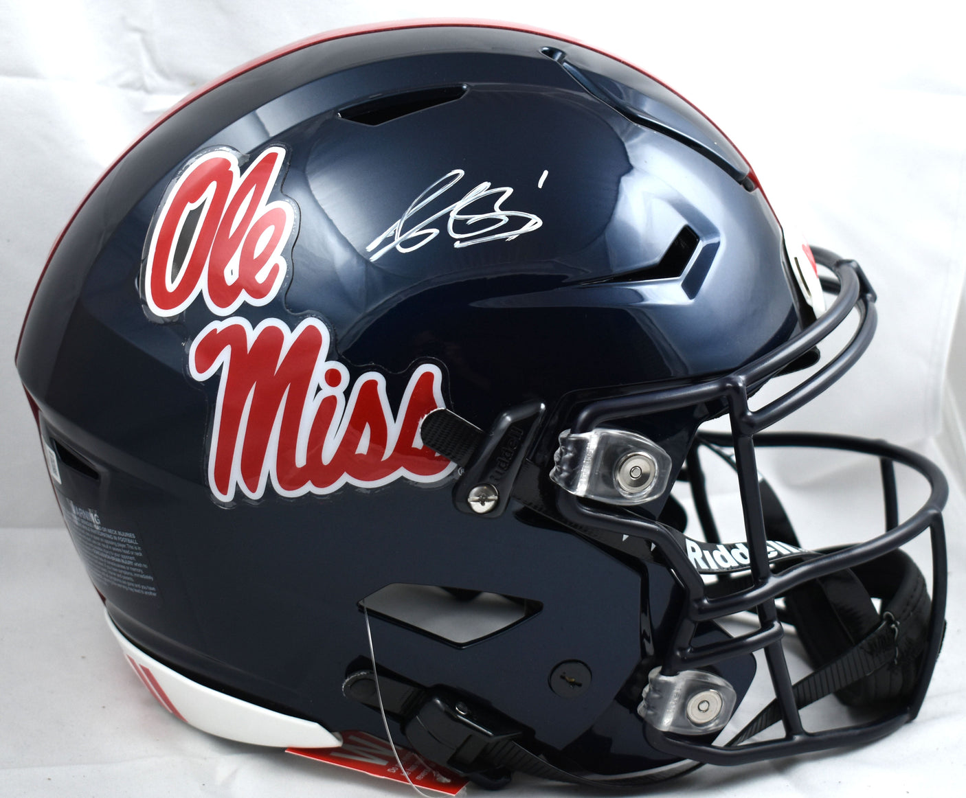 A.J. Brown Autographed Ole Miss Rebels F/S SpeedFlex Helmet - Beckett W Holo